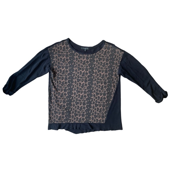 Sanctuary Anthropologie Leopard Print Long Sleeve Sweater Top - Medium - Picture 4 of 11